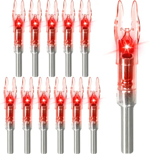Miniatura 6 de 6/12 PCS S Lighted Nocks for Arrows .244"/6.2mm Inside Diameter Lighted Arrow Nocks for Archery Hunting