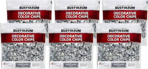 Miniatura 9 de Rust-Oleum 312449-6PK Chips de color decorativos epoxyShield de mezcla gris glaciar, 1 libra, (paquete de 6)