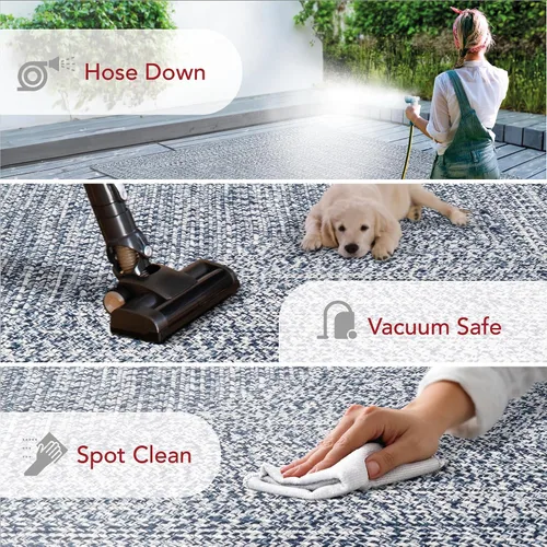 Miniatura 6 de nuLOOM Alfombra de Área Sólida Trenzada a Mano de 6' x 9' para Interiores/Exteriores, Apta para Mascotas, Alto Tráfico, Resistente a la Intemperie