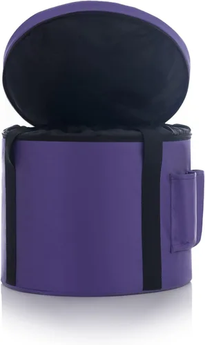 Miniatura 7 de KVKA Cuenco de cristal de cuarzo esmerilado de 8 pulgadas con funda de transporte para instrumentos musicales de sonido de yoga Un arco iris.