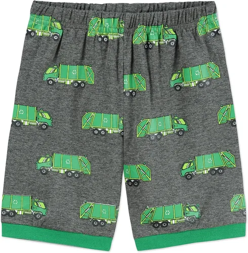 Miniatura 5 de Pijamas para niños pequeños, 100% algodón, ropa de dormir con camión de bomberos, ropa de dormir para bebé, 4 piezas, pijamas de verano para niños