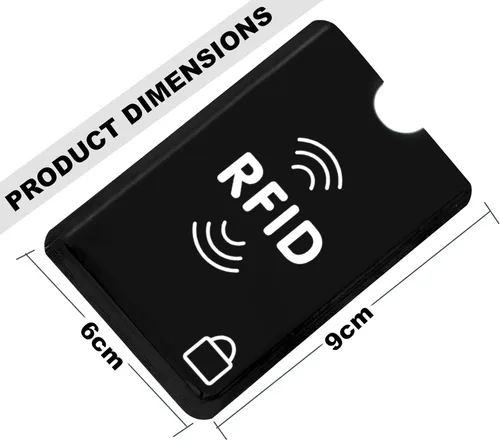 Miniatura 17 de SaiTech IT Juego de 10 fundas de bloqueo RFID, la mejor manera de proteger tus tarjetas del robo electrónico, diseño duradero, ligero y compacto