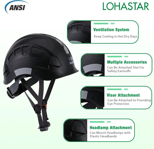 Miniatura 2 de Hard Hats Construction Safety Helmet Adjustable Vented Work Helmet ANSI Z89.1 Approved OSHA Hard Hat