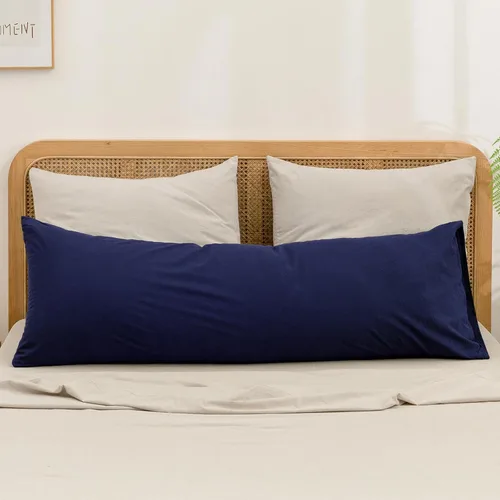 Miniatura 18 de BESTOUCH 100% Algodón Lavado Funda de Almohada para Cabello y Piel, Sensación de Lino, Suave, Cómoda, Transpirable, Juego de 2 Fundas de Almohada