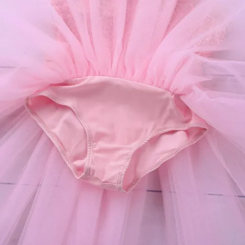 Miniatura 6 de iiniim Camisola de lentejuelas para niñas, leotardo de ballet, tutú de baile, brillante, para fiesta de hadas, disfraz de fantasía
