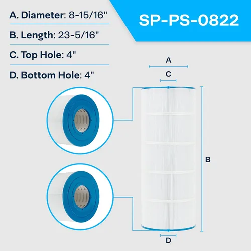 Miniatura 2 de SpiroPure Reemplazo para Jandy CS150 R0462300 Pleatco PXST175 PWWCT150 Unicel C-8414 C-8317 Waterway 817-0075N Filbur FC-1287 FC-0822 Hayward