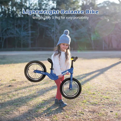 Miniatura 8 de Bicicleta de equilibrio para niños y niñas de 3, 4, 5, 6 años, neumáticos de aire con marco de aleación de magnesio, ligera, sin pedales, bicicleta
