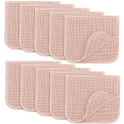 Miniatura 7 de Comfy Cubs - Paquete de 6 paños de muselina para eructos, 20 x 10 pulgadas, grandes, de 6 capas, 100 % algodón ultra absorbente para babeo