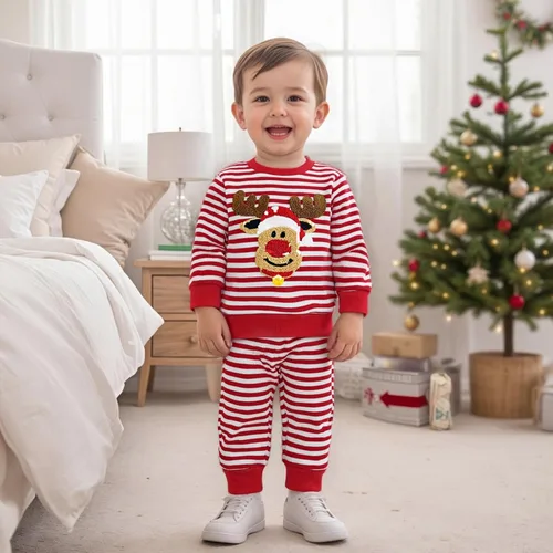 Miniatura 111 de Conjunto de camisa larga y divertida para bebé niño y niña, ropa de primera Navidad, 6, 12, 18, 24 meses, 2T
