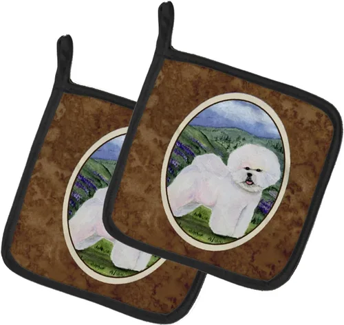 Miniatura 268 de Caroline's Treasures SS8617PTHD - Juego de soportes para ollas de cocina resistentes al calor, almohadillas calientes para horno para cocinar, Husky