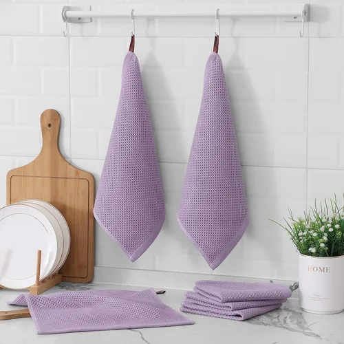 Miniatura 88 de Kitinjoy - Paños de cocina de 100 % algodón, tela de tejido gofrado, paño de limpieza ultrasuave, absorbente y de secado rápido. Beige