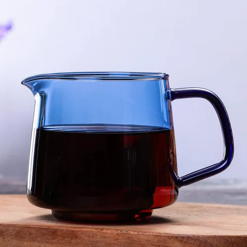 Miniatura 2 de Tazas de vidrio para servir café con mango de boquilla, crema de leche, mezcla de cereales, avena apta para microondas, accesorios de cocina, tazas