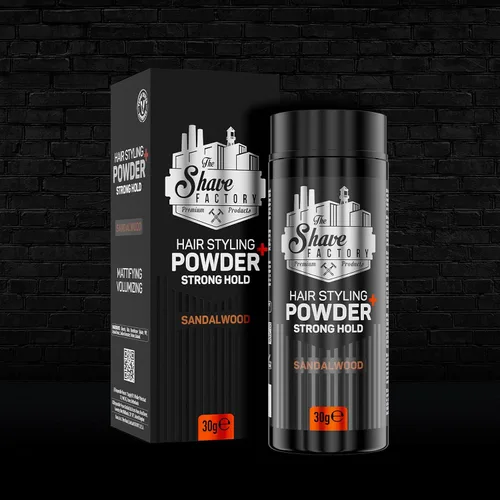 Miniatura 3 de the shave factory Polvo para peinar el cabello de sándalo, 1.05 oz (30 g) - 50% más Acabado mate, agarre fuerte, textura voluminizadora en polvo