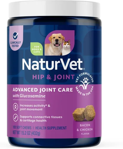Miniatura 20 de NaturVet – Glucosamina DS Plus - Nivel 2 Cuidado Moderado – Apoya la Función Saludable de Cadera y Articulaciones – Mejorado con Glucosamina, MSM
