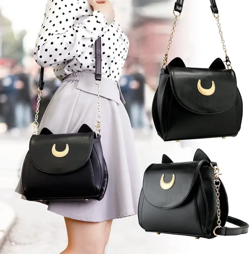 Miniatura 8 de Oct17 Moon Luna Design Monedero Kitty Cat Satchel bolso de hombro diseñador mujeres bolso Tote PU cuero Sailer