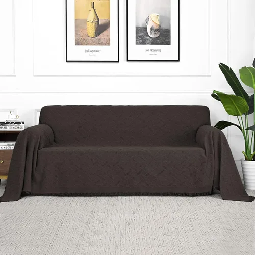 Miniatura 22 de MYSKY HOME - Funda para sofá, fundas para sofás, funda para silla extragrande, funda para sofá geométrico de color chocolate, funda para sofá