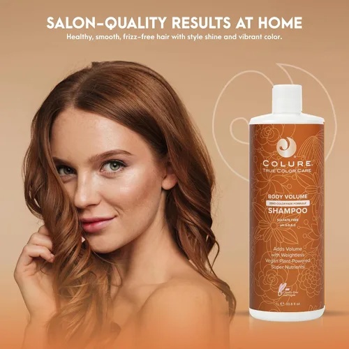 Miniatura 8 de COLURE Champú de volumen corporal, 33 onzas líquidas, lavado voluminizador para cabello fino y delgado, limpiador sin sulfatos sin