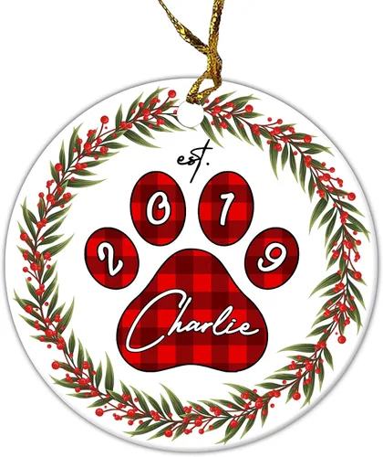 Miniatura 16 de Adorno personalizado para foto de perro, adorno de Navidad personalizado para mascotas 2023, regalos de Navidad personalizados para cachorros