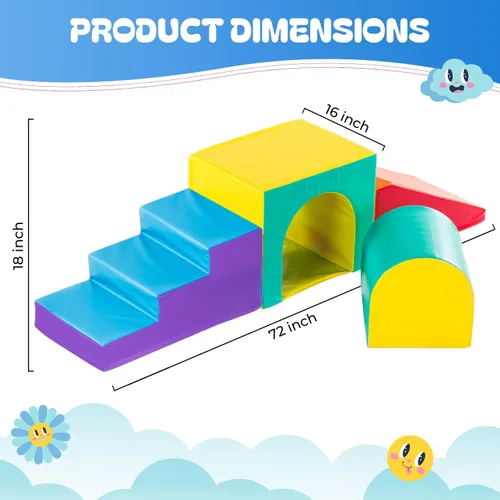 Miniatura 2 de New Bounce Juguetes de escalada para niños pequeños, juego suave para niños, bloques de escalada de espuma, equipo de gimnasio suave y seguro, ideal