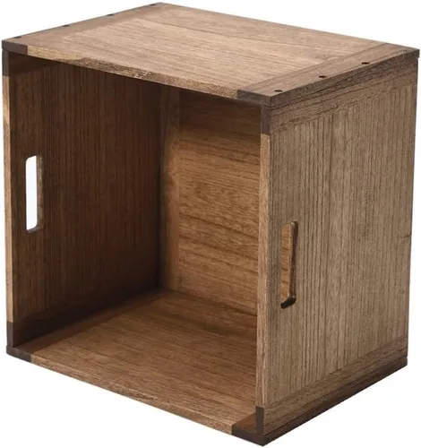 Miniatura 11 de KIRIGEN Cubo de Almacenamiento de Madera Apilable /Cesta/ Contenedores Organizador para Hogar Libros Ropa Juguetes Sistema de Almacenamiento Modular