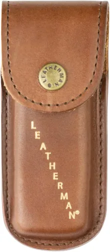 LEATHERMAN, Funda de cuero Heritage con cierre de presión para herramientas multifunción, marrón, pequeña