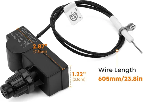Miniatura 3 de Stanbroil Kit de válvula de control de seguridad de falla de llama de gas propano de baja presión con kit de encendido de botón para hogueras
