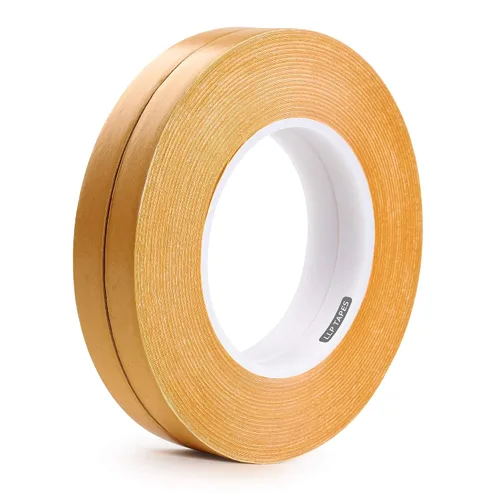 LLPT Cinta de carpintería de doble cara, paquete de 2 unidades de 1/2 pulgada x 36 yardas cada rollo de cinta giratoria de doble cara para CNC y