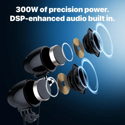 Miniatura 3 de GoHawk - Amplificador integrado todo en uno AN4 Gen.2 de 10 cm, de rango completo impermeable, Bluetooth, altavoces estéreo, sistema de amplificador