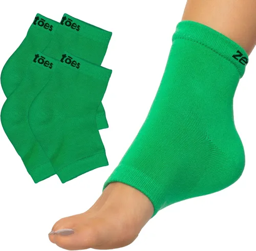 ZenToes Calcetines hidratantes para el talón, 2 pares de calcetines de spa con forro de gel para curar y tratar talones secos y agrietados mientras