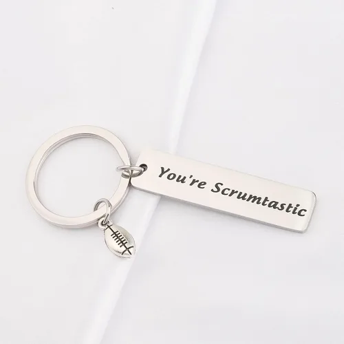 Miniatura 5 de Llavero de rugby con texto "You're Scrumtastic