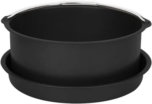 Molde para hornear freidora de aire, dos sartenes para hornear de 6 pulgadas para freidoras de aire, compatible con la mayoría de las marcas de