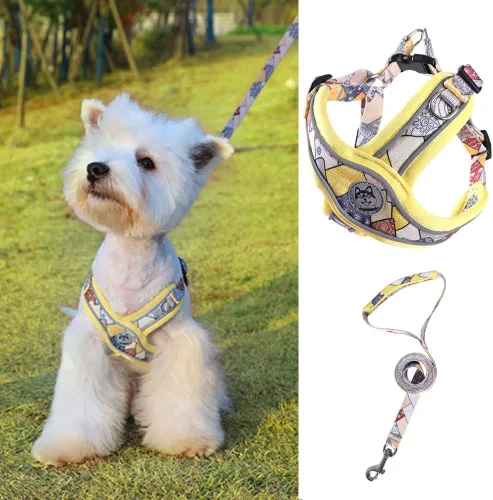 Miniatura 5 de PT-010 Arnés sin tirones para perro y mascota, arnés de entrenamiento para caminar con correa chaleco reflectante (azul, S)