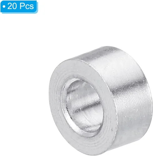 Miniatura 3 de PATIKIL Espaciador de aluminio M4, paquete de 20 unidades de 0.165 in de diámetro interior x 0.315 in de diámetro exterior x 0.157 in de largo