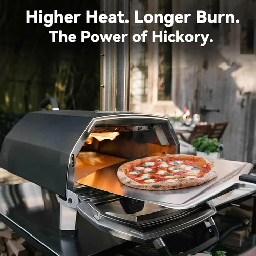 Miniatura 6 de Madera para horno de pizza de nogal hickory de 6 pulgadas, caja de 15 libras – leña seca en horno y sin corteza para hornos de pizza, barbacoa