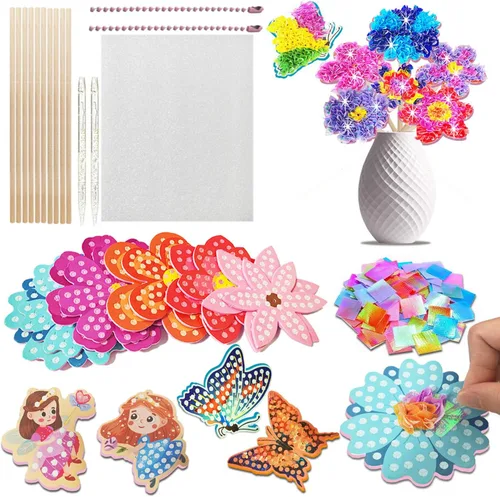 Miniatura 9 de JRD&BS WINL Kit de Arte Divertido para Pinchar para Niños Edad 3-12 Años Princesas 3D Creativas para Niñas Regalos de Cumpleaños para Niños de 3 4 5