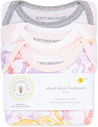 Miniatura 3 de Burts Bees Body de bebé para niños paquete de 3 mangas largas y cortas de una pieza 100 algodón orgánico