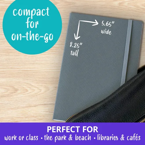 Miniatura 5 de Papercode Cuaderno de Diario con Líneas – Diario de lujo para escribir con 130 páginas, tapa blanda, cuaderno ejecutivo para trabajo, viajes, Negro