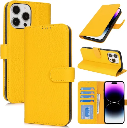 Miniatura 152 de Zouzt Funda para iPhone 11 de 6.1 pulgadas de piel auténtica con 4 ranuras para tarjetas, tarjetero con bloqueo RFID, tapa magnética, función atril