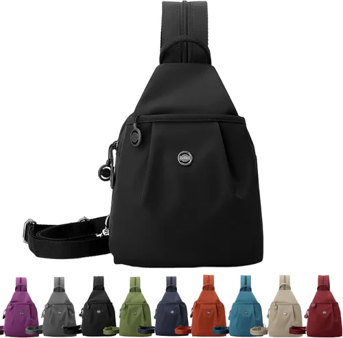 Bolsa de viaje antirrobo 3 en 1 de alta calidad, impermeable, de 2 vías, mochila cruzada para mujer, Negro, Mediana, Moda