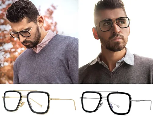 Miniatura 3 de Gafas de bloqueo de luz azul estilo Tony Stark para hombres y mujeres, gafas de juegos de computadora de Iron Man y Spider-Man