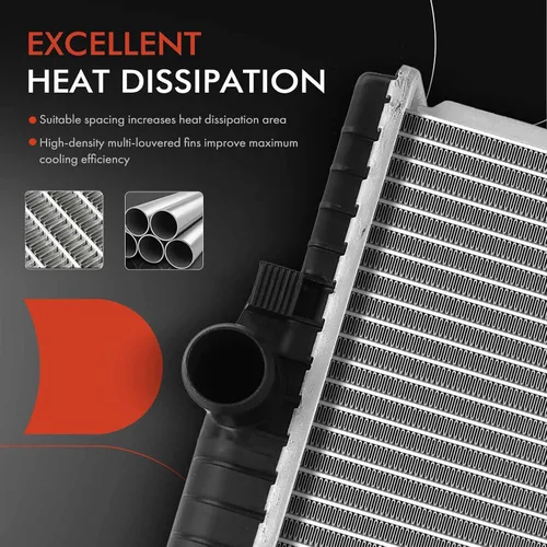 Miniatura 5 de A-Premium Radiador de refrigerante del motor con enfriador de aceite de transmisión compatible con Mercedes-Benz 380SE 380SEC 500SEC 560SEC 380SEL