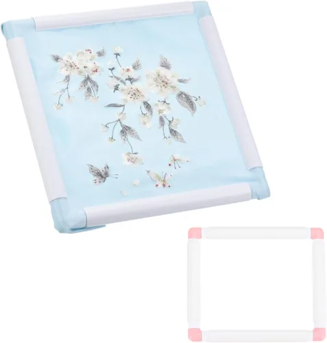 Miniatura 17 de PATIKIL Aros de bordado, marco universal de aro para bordar, reutilizable, cuadrado, rectangular, de plástico, para manualidades, costura