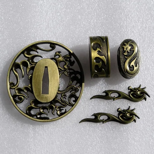 Miniatura 29 de Espada samurái japonesa KOSHIRAE – TSUBA FUCHI KASHIRA MENUKI 68-100