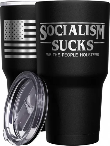 Miniatura 22 de We The People Holsters - Momma Bear - Vaso de café - Taza de viaje de café con bandera americana - Vaso grabado - Vaso termo doble - 30 onzas