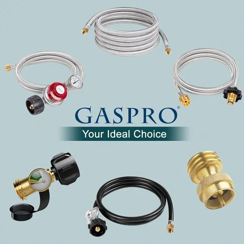 Miniatura 9 de GASPRO Montaje de gas propano para regulador y manguera, QCC x 1/4" macho NPT, flujo excesivo, latón macizo