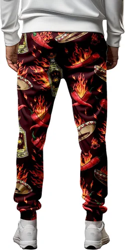 Miniatura 2 de Pantalones deportivos divertidos de los años 80 para hombre, pantalones deportivos con cintura elástica, pantalones casuales