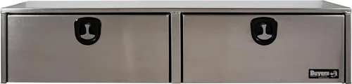 Miniatura 2 de Buyers Products 1751651 - Caja de camión de aluminio plateado con tapa superior, 72 x 13 x 16 pulgadas, Fabricada en EE. UU., Grado profesional