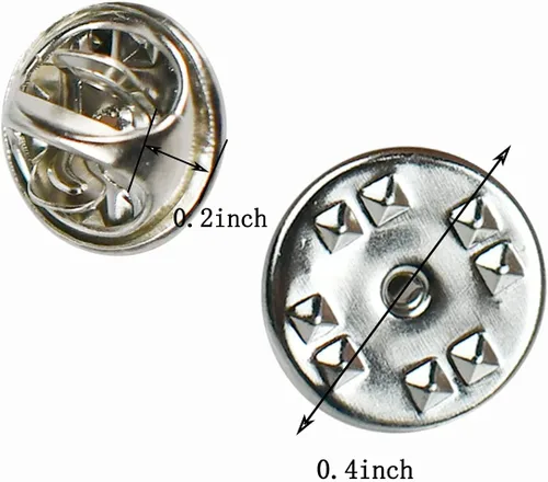 Miniatura 3 de 100 piezas traseras de alfiler, parte trasera de pasador de bloqueo de metal, embrague de latón para broche, corbata, sombrero, insignia, reemplazo