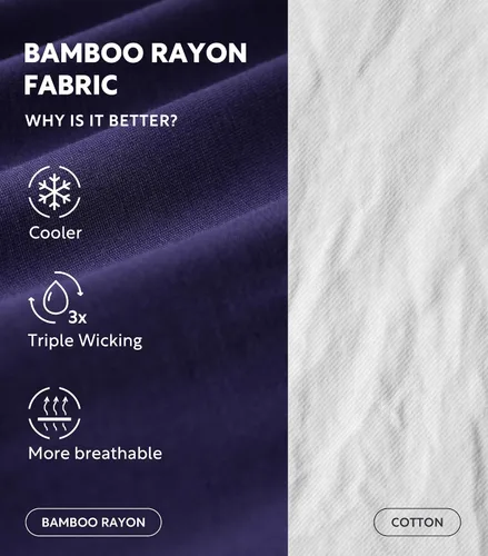 Miniatura 2 de DAVID ARCHY - Pantalones cortos de pijama para hombre de bambú y rayón, cómodos, transpirables, con bolsillos, para dormir, pack de 2