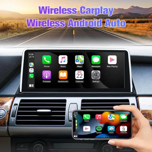 Miniatura 3 de Estéreo para E70 E71: 64G Estéreo de coche con Bluetooth Apple Carplay para BMW E70 E71 CCC 2007-2010, pantalla táctil del mercado de accesorios